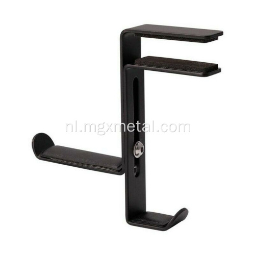 Zwart poeder gecoate metalen headset beugel hanger houder